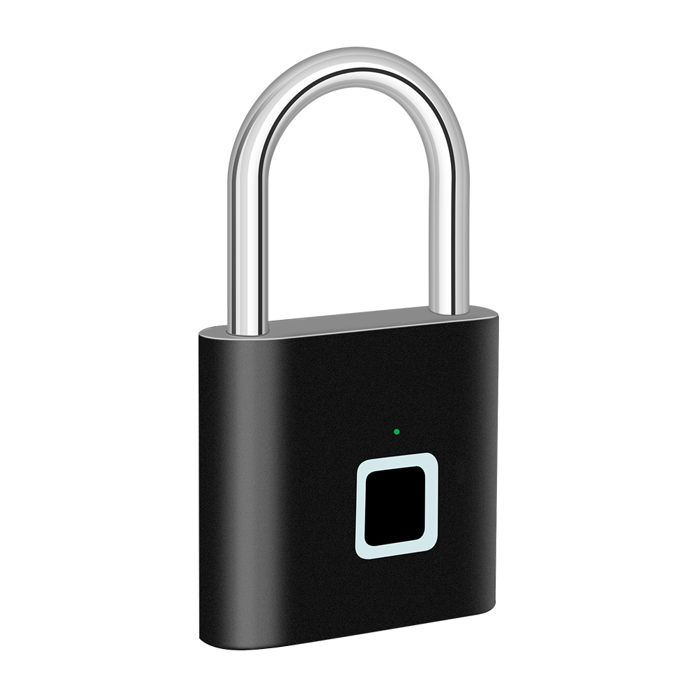Bezkluczykowe ładowanie USB Blokada z użyciem linii papilarnych Inteligentna kłódka Wodoodporny zamek do drzwi 0,2 s Odblokuj Przenośna kłódka antykradzieżowa Cynk