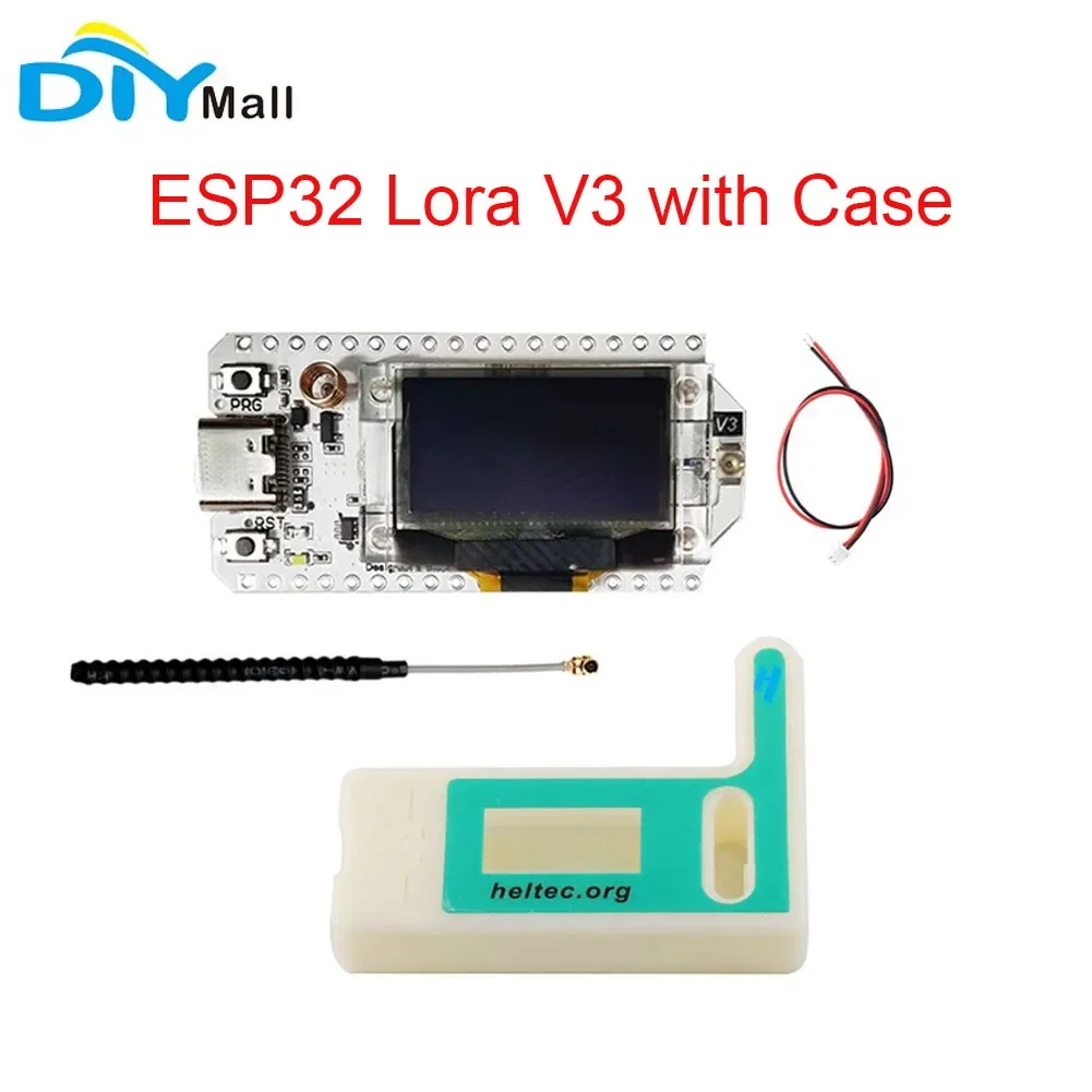 0,96 OLED SX1262 Wifi BLE ESP32 LoRa32 V3 Placa de desarrollo de nudos LoRa 32 IoT Dev Board 863-928Mhz con funda versión mejorada