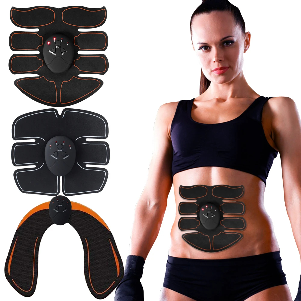 EMS Muscle Stimulator Abdominal Hip Trainer Patch Portable ABS Body Shaping Toner Unisex Fitness Slimming Training Equipment