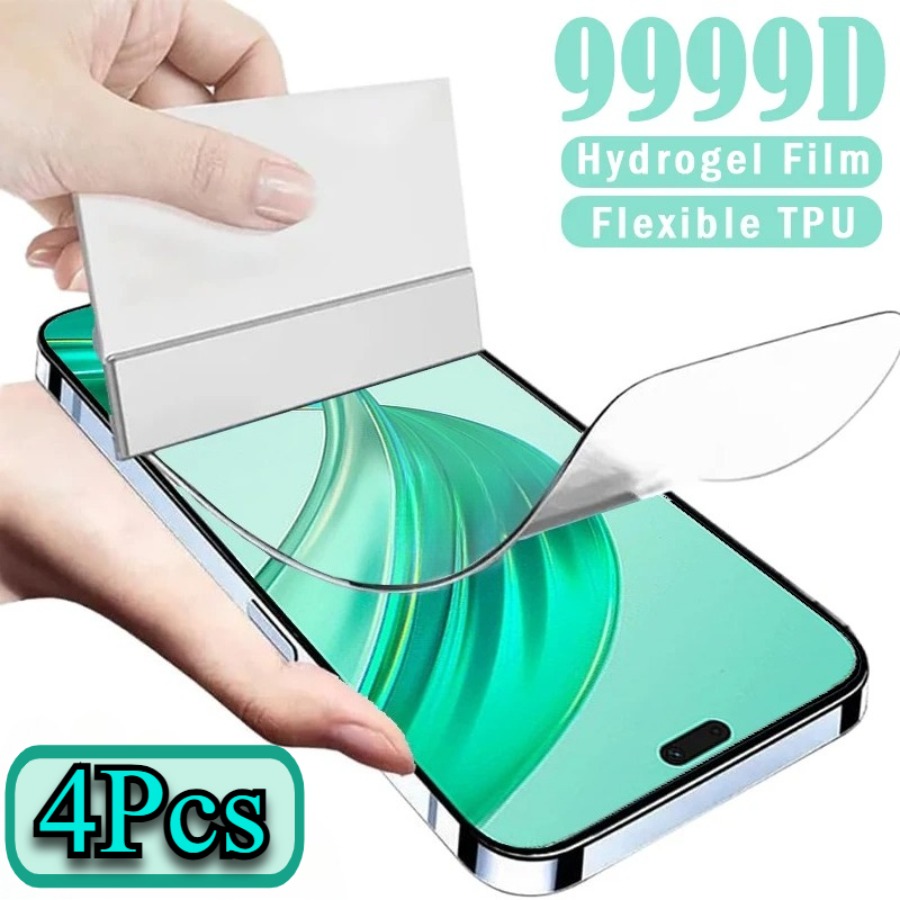 4Pcs Full Cover Hydrogel film for Honor X8c X7c X6b X9c Water Gel Protective Film for Honor GT 400 300 200 Lite Soft Film
