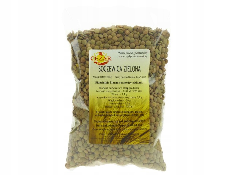 Soczewica zielona 1 kg ziarno soczewicy zielonej