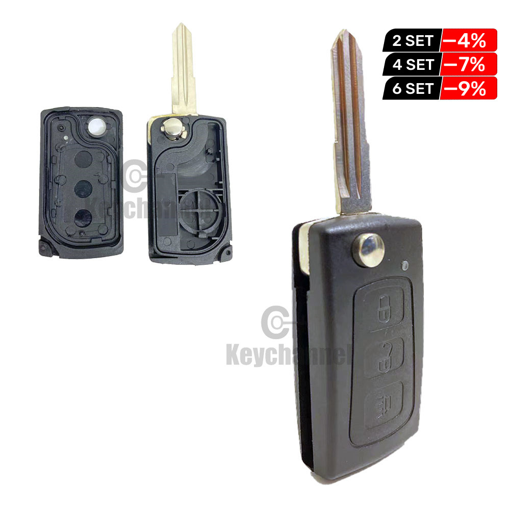 Keychannel 1 Uds para Great Wall HAVAL HOVER H3 H5 funda para llave remota de coche carcasa Fob reemplazo carcasa para llave de 3 botones con logotipo