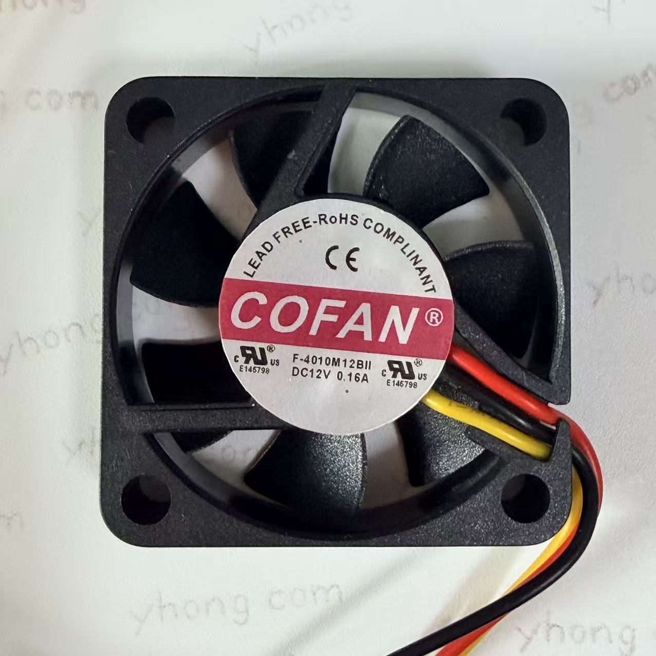 COFAN – ventilateur de refroidissement de serveur à 3 fils, cc 12V, 0,16a, 40x40x10mm, F-4010M12BII