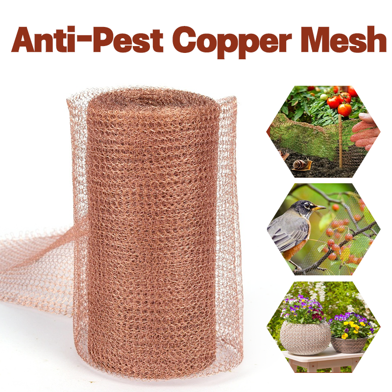 1-15m Anti-Pest Copper Mesh Copper Mesh Roll for Mice 12.7cm Pure Copper Mesh Anti Snail Copper Wire Copper Mesh Garden Supplies