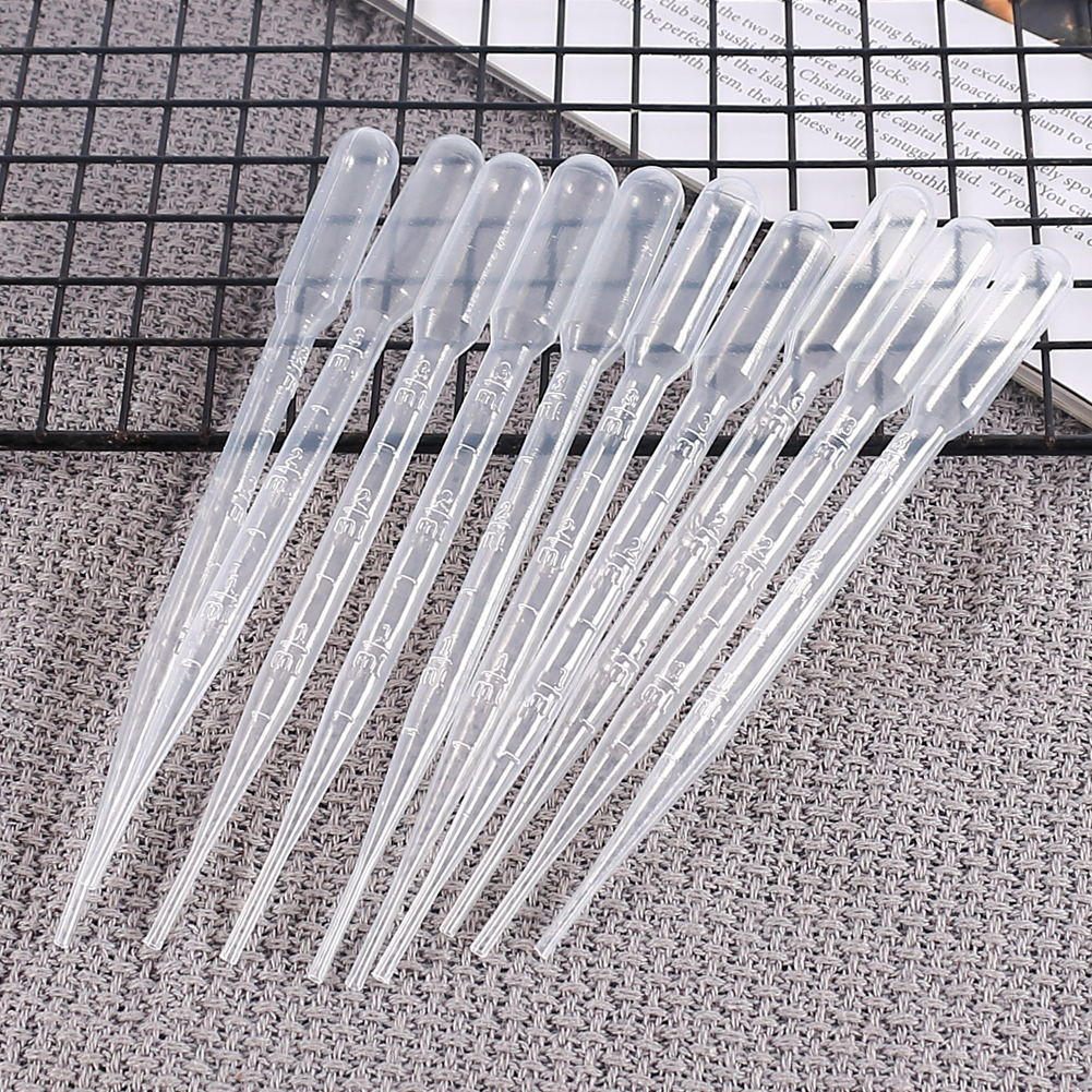 10/100 Stuks Plastic Pipetten 3 Ml Transparante Transferpipet Druppelaars Epoxyhars Casting Wetenschappelijk Experiment Vloeibare Extractie