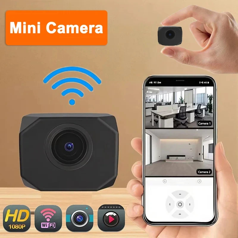 Новая мини-камера 1080P HD с Wi-Fi, точкой доступа AP, удаленным мониторингом, портативная компактная видеокамера для домашней безопасности и видеонаблюдения, умная камера
