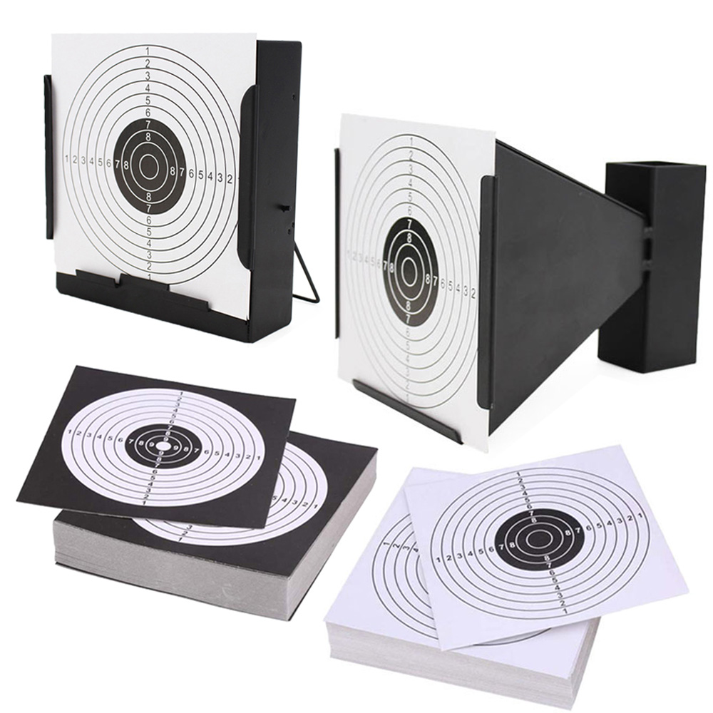 Training Target Shooting Bullet BB Ball Collector Special Steel 14x14cm 100pcs Shooting Paper for Airsoft Paintball Target
