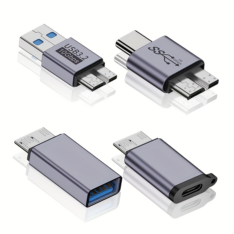 USB C 3.2 마이크로 B(수) - 타입 C(암) 어댑터, 타입-C - 마이크로 B 커넥터, 노트북 외장 하드 드라이브 디스크 박스, 삼성 S5용