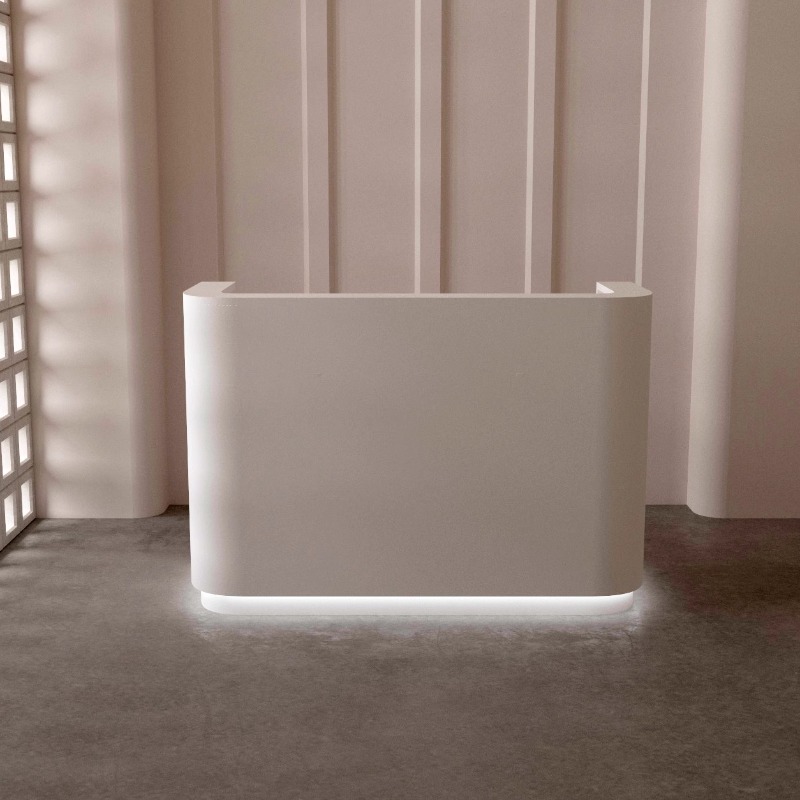 Pequena loja checkout page counter para mulheres, moderno simples, loja de roupas, salão de beleza, recepção, pintura frontal