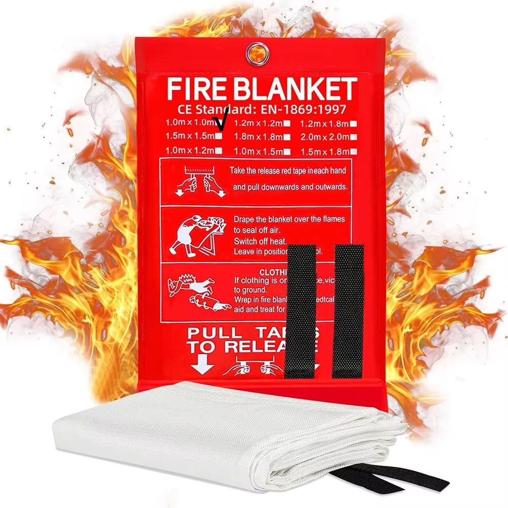 Estintor portátil de emergencia, estera contra incendios, manta contra incendios, cubierta de seguridad, refugio de supervivencia, manta contra incendios