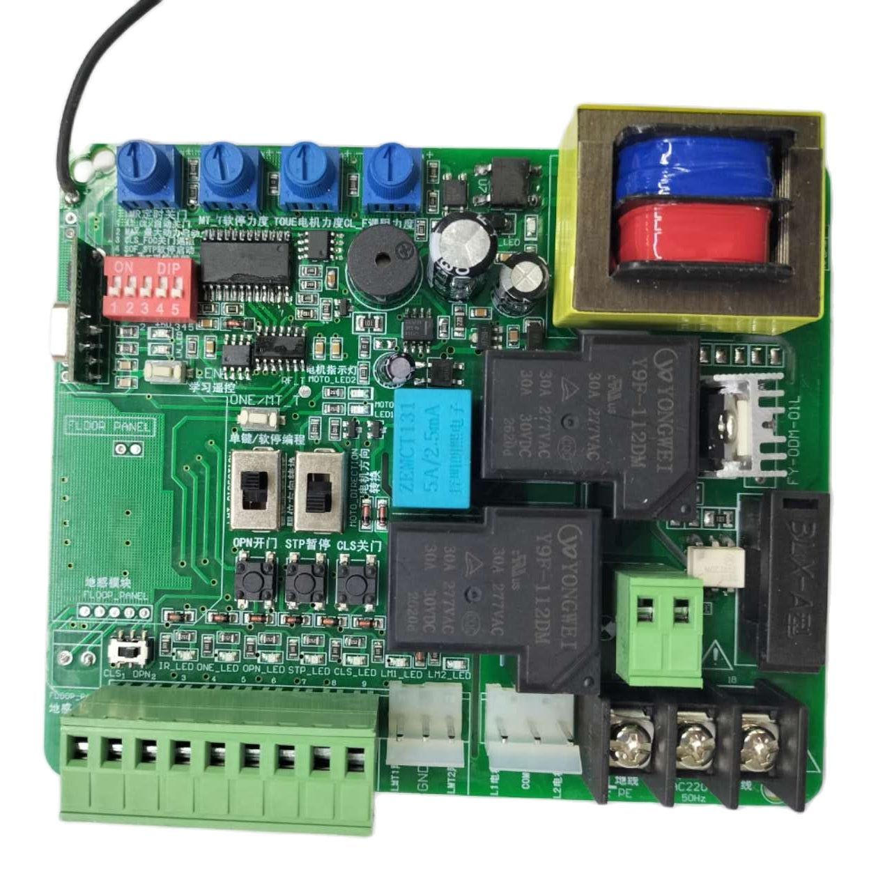 Panel de control de puerta corredera de garaje, interruptor de límite de resorte magnético disponible con función de retardo, 220v CA