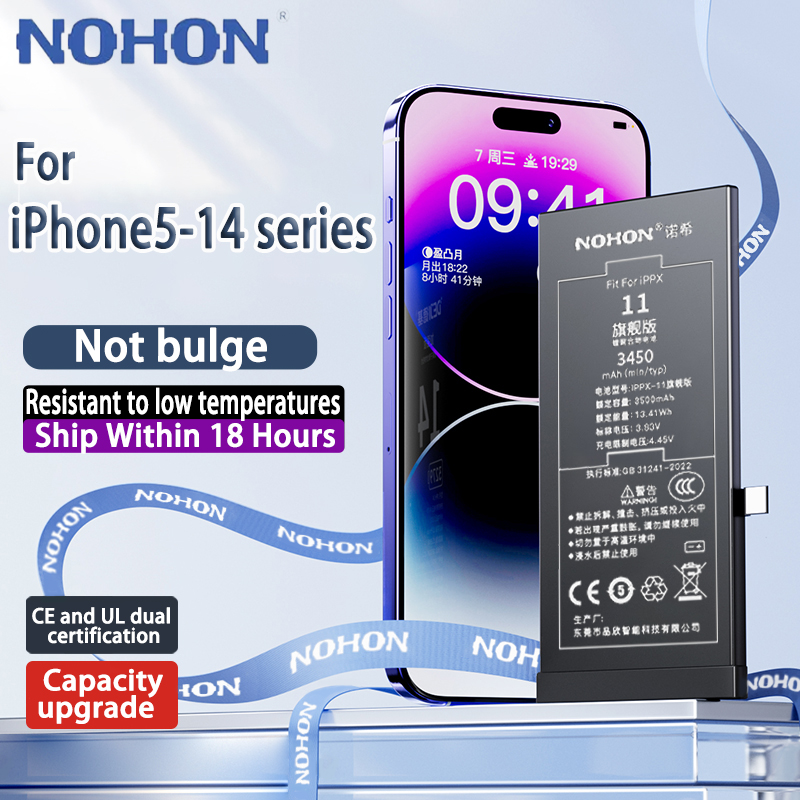 NOHON аккумулятор для телефона Apple iPhone 6 7 8 X XR XS 11 12 13 Mini Max Pro Promax, сменный аккумулятор большой емкости, гарантия