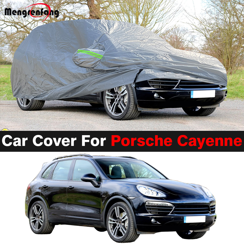 Volledige Autohoes Anti Uv-Zonnescherm Regensneeuw Windbestendige Duurzame Suv-Hoes Voor Porsche Cayenne 2002-2025