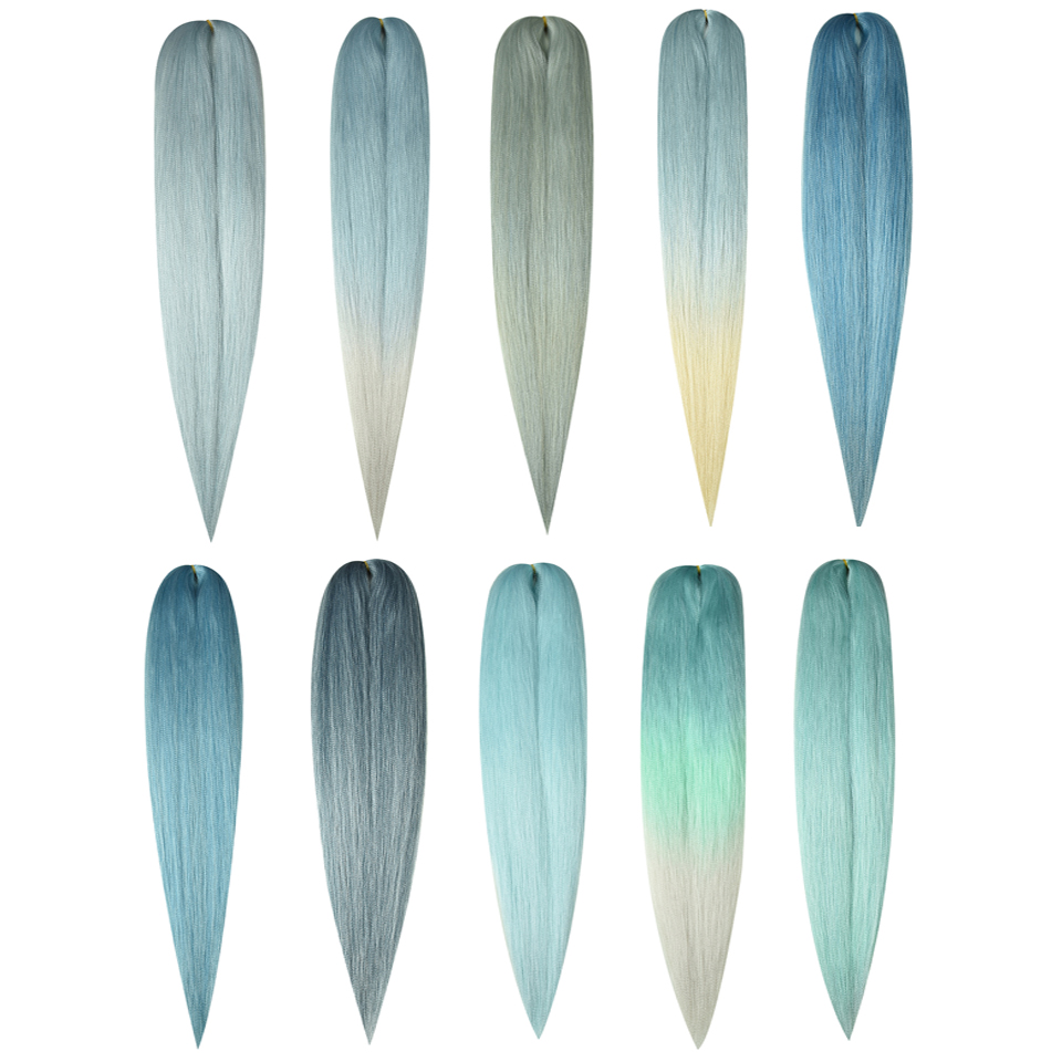 Miss Rola Synthetic New lce Blue Color Series Stretched Jumbo Flechthaar Kanekalon Pink Twist Braid Haarverlängerung