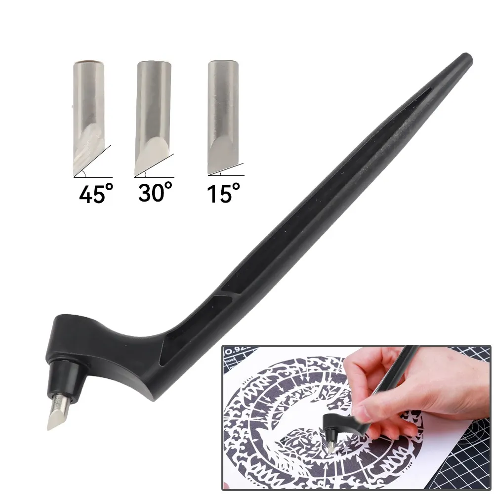 Diy arte ferramenta de corte artesanato corte kinfe com 360 graus de rotação lâmina cortador segurança faca papel corte acessórios