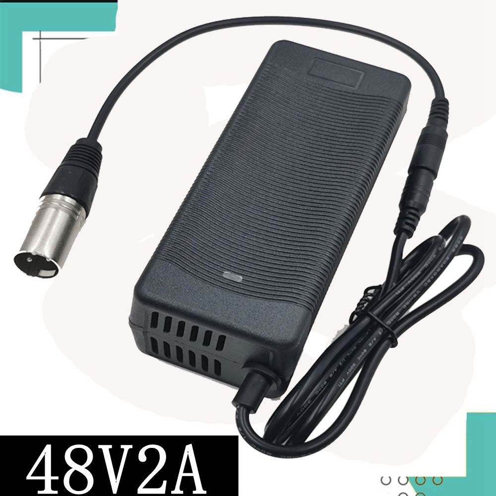 Ładowarka do akumulatorów kwasowo-ołowiowych 48V 2A do pakietów akumulatorów kwasowo-ołowiowych 55.2V z wtyczką 3-pin XLR