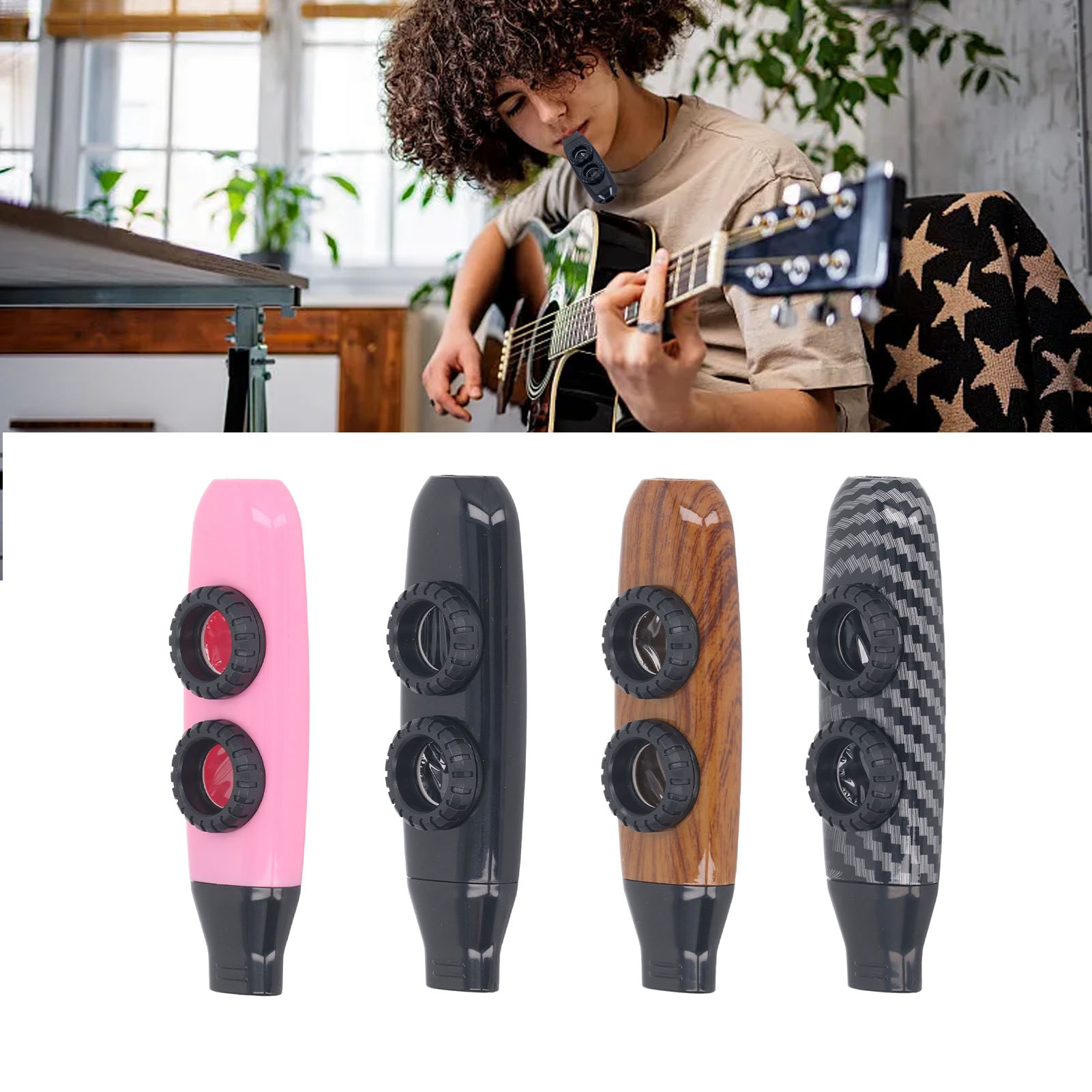 Kazoo-fluit met membraan Kazoo-fluit Fluit met twee gaten Verstelbaar muzikaal blaasinstrument met membraan voor het spelen van optredens