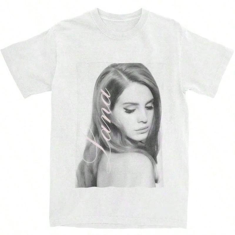 Y2K Harajuku Retro T-Shirt Trendiges Lana Del Rey bedrucktes T-Shirt im neuen Sommerstil, geeignet für Männer und Frauen