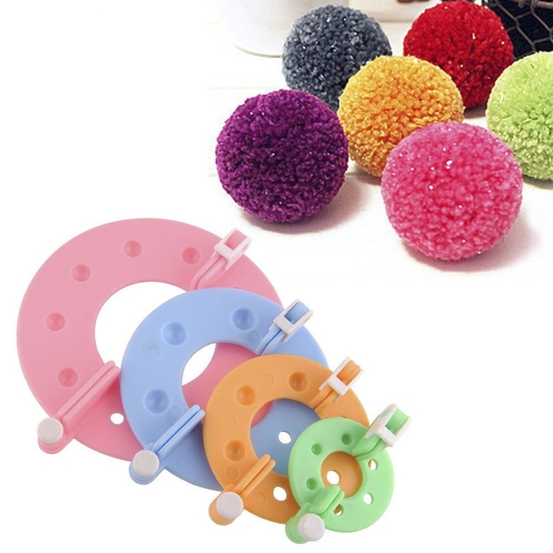8 pçs 4 tamanhos fluff bola tecelão pompom fabricante tricô tear kit crianças diy artesanato suprimentos fabricante ferramentas de tricô
