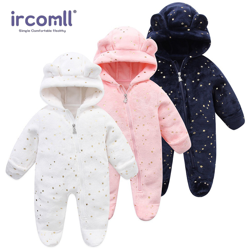 Комбинезоны Ircomll для новорожденных, весенне-осенний теплый флисовый милый костюм для младенцев, детский комбинезон, комбинезоны, одежда для малышей, верхняя одежда для детей 0-1 лет
