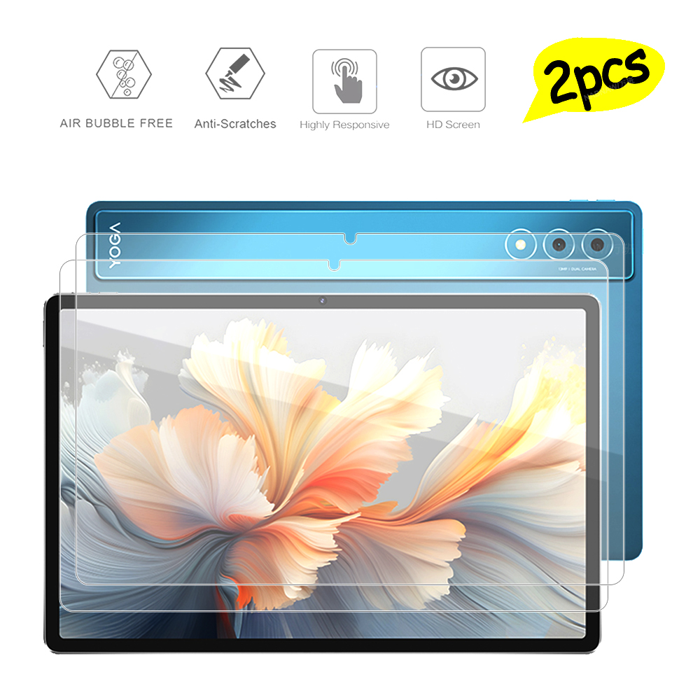 2 piezas de película dura a prueba de arañazos, Protector de pantalla de vidrio templado HD para Lenovo YOGA Pad Pro 12,7 AI, cubierta protectora sin burbujas