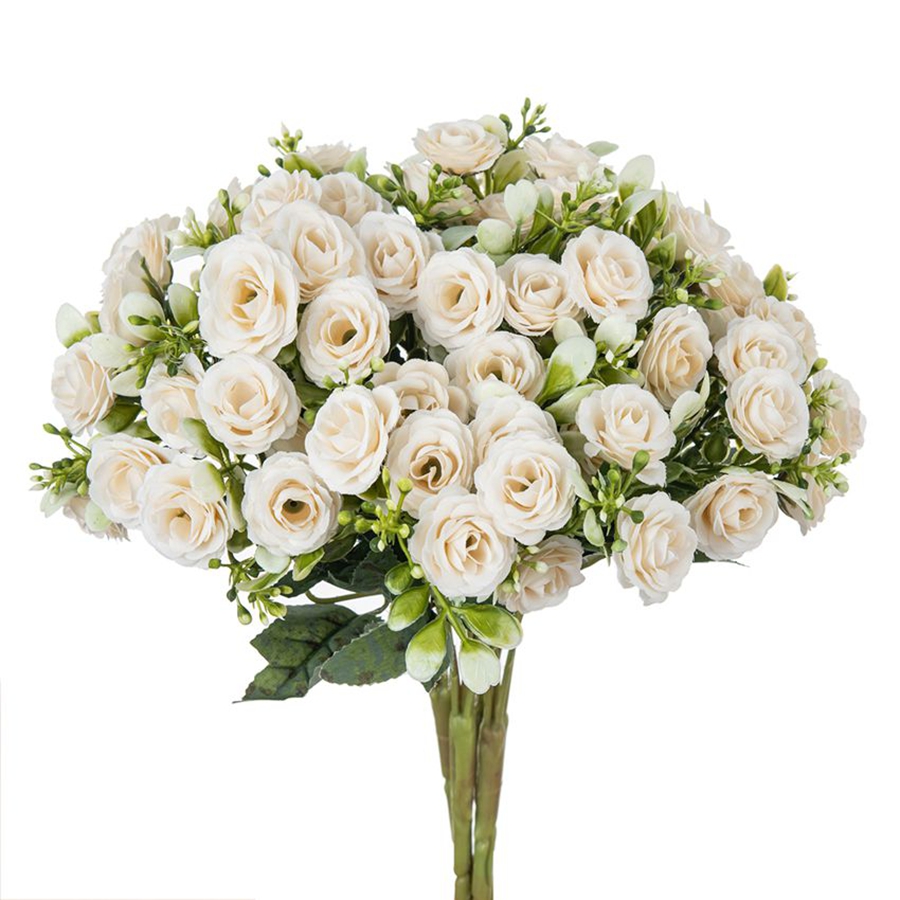 Flores artificiales, rosas de seda, ramo de novia para boda, mesa para el hogar, arco de jardín al aire libre, a prueba de rayos ultravioleta, decoración de habitación de regalo DIY