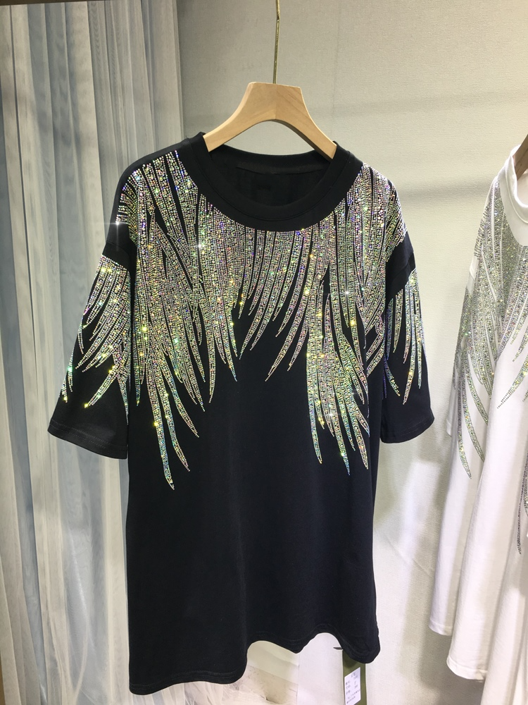 Camisetas gráficas de diamantes de imitación para hombres y mujeres, Túnica de lujo de talla grande, ropa de algodón, Chubby Y2K, Tops de verano, L-4XL