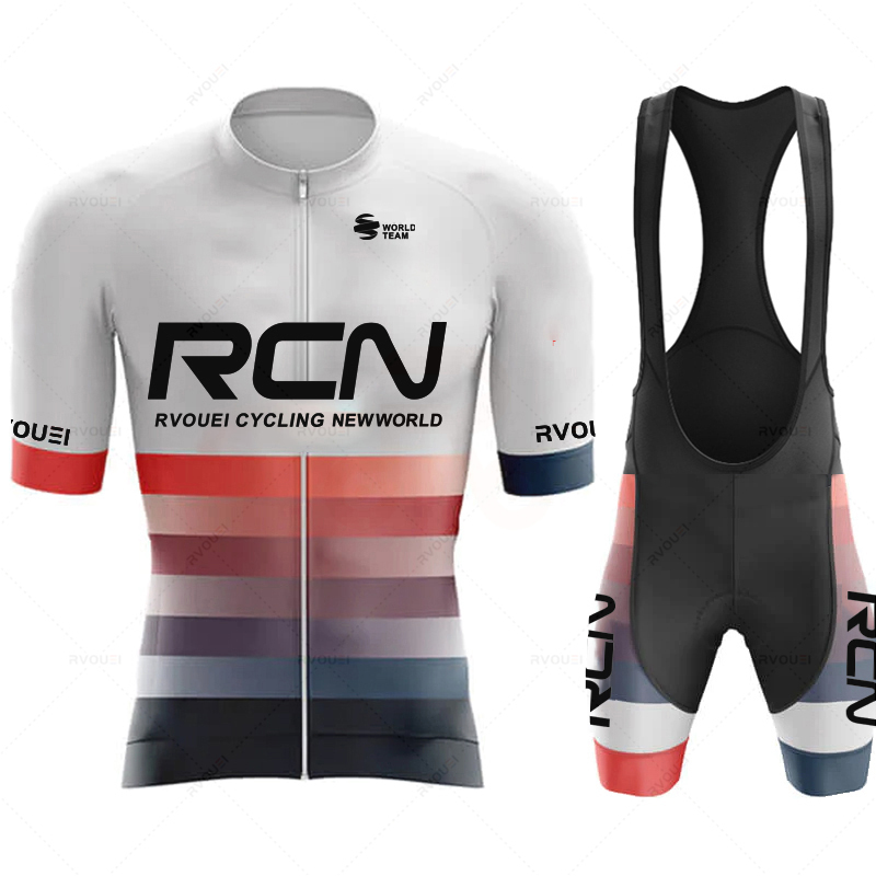 Ensemble de Vêtements d'Été pour Hommes Rvouei : Short de Cyclisme, Maillot de VTT, Tenue Complète pour Homme, Veste de Route, Pantalon, Combinaison de Cyclisme avec Gel, Ensemble Sportif