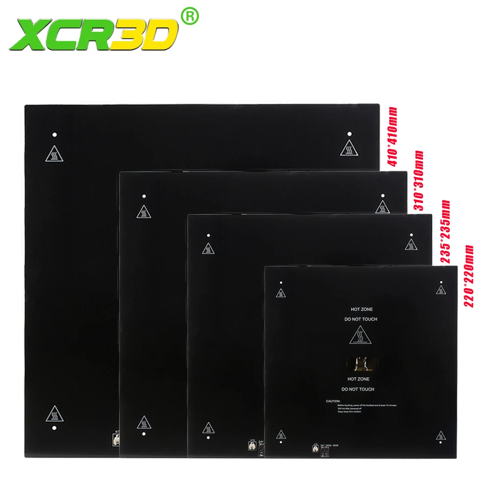 3D Printer Onderdelen Zwart Aluminium Substraat Verwarmd Bed MK3 broeinest Plaat hot bed Platform 24V 235mm 310mm NTC100K DIY Kit Ender 3