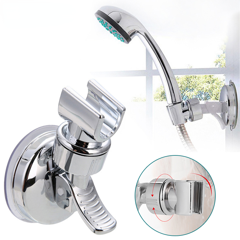ชั้นวางฝักบัวแบบปรับได้ถ้วยดูดประเภท Lotus Canopy Bracket หัวฝักบัวแบบใช้มือถือห้องน้ําหัวฉีดฐานคงที่