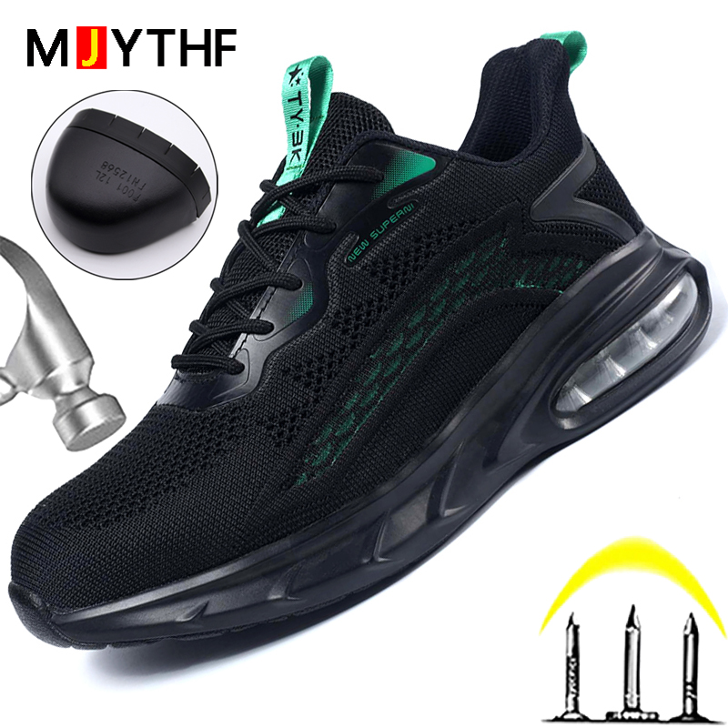 Sicherheitsschuhe für Herren und Damen, Luftpolsterschuhe, Arbeitssneaker, Stahlkappe, unzerstörbare Schuhe, atmungsaktiv, pannensicher, Herrenstiefel