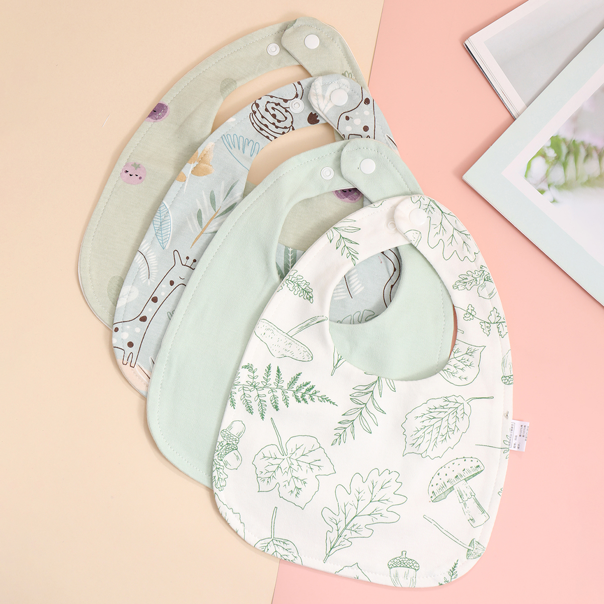 4 pçs algodão macio babadores ajustáveis do bebê babador infantil recém-nascido panos bandana cachecol para crianças menino meninas alimentação saliva toalha