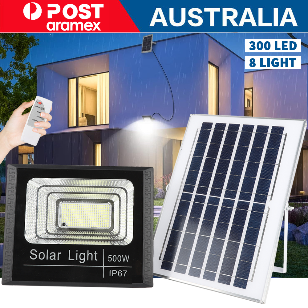 300LED Solar Hof Licht Outdoor Garten Wand Sicherheit Flutlicht 5000mAh Mit Fernbedienung