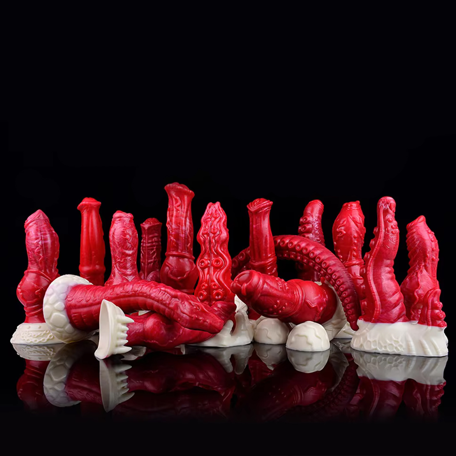 YOCY monstre gode liquide Silicone jouet sexuel avec ventouse loup/cheval/Tentacule Anal godemichet Anal stimulateur Vaginal produit adulte