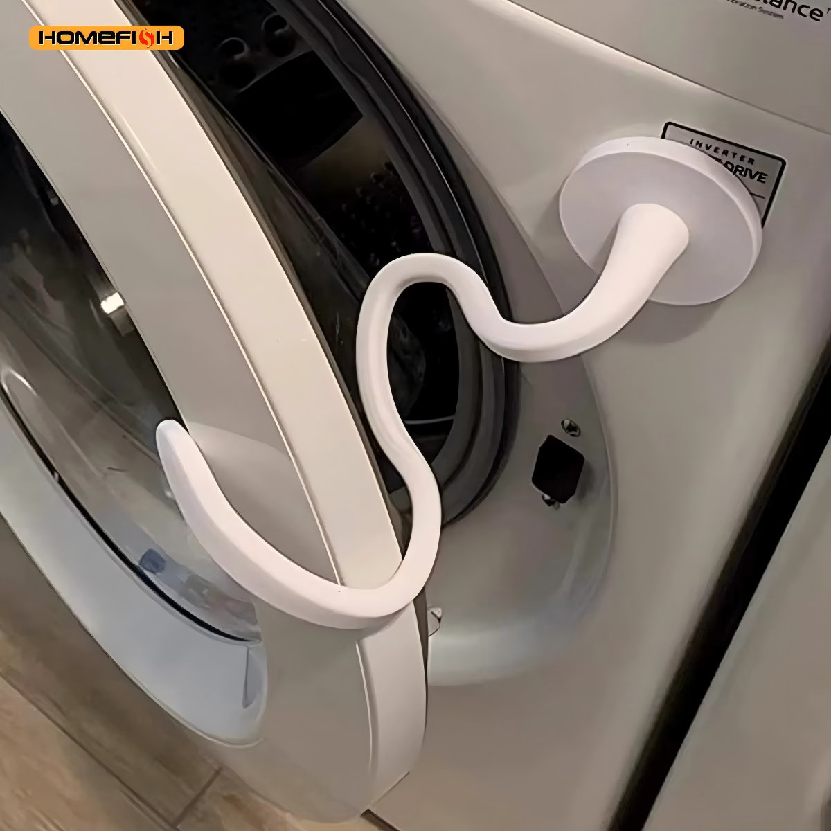 HOMEFISH Soporte flexible para puerta de lavadora y secadora de silicona, tapón resistente y flexible fácil de usar para electrodomésticos sin olores