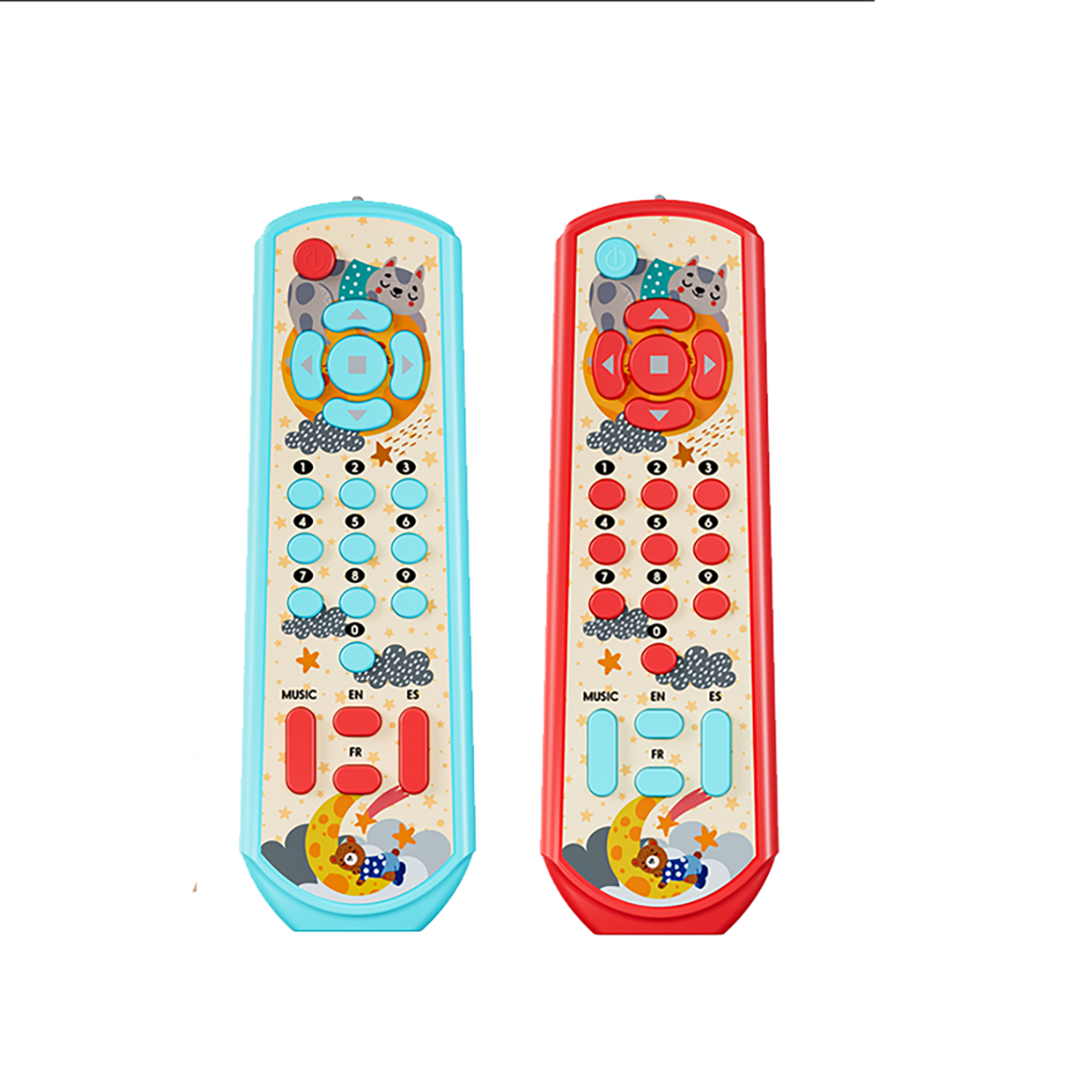 Controle remoto de simulação de TV para crianças com aprendizagem musical, controle remoto para educação infantil, quebra-cabeças e brinquedos cognitivos