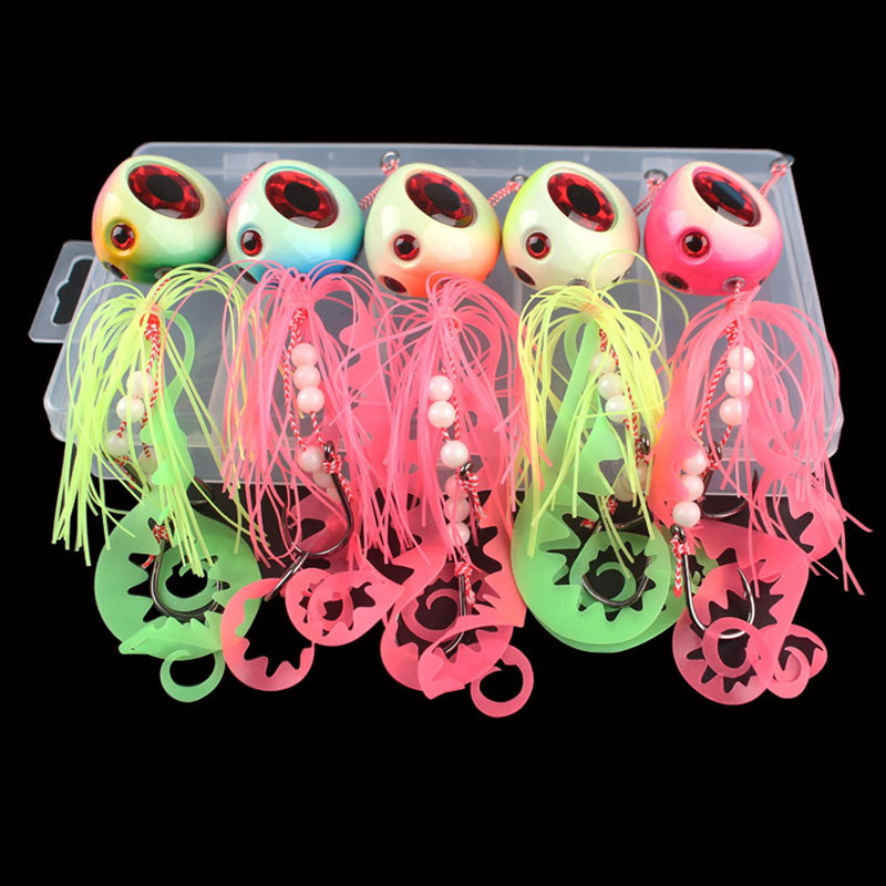 YBDean60g-300g Inchiku pesca DeepSea Metal Fast Sinking Jig Rubber Skirts Saltwater Sea-bream Fishing Lure Tai Kabura Jig Slider