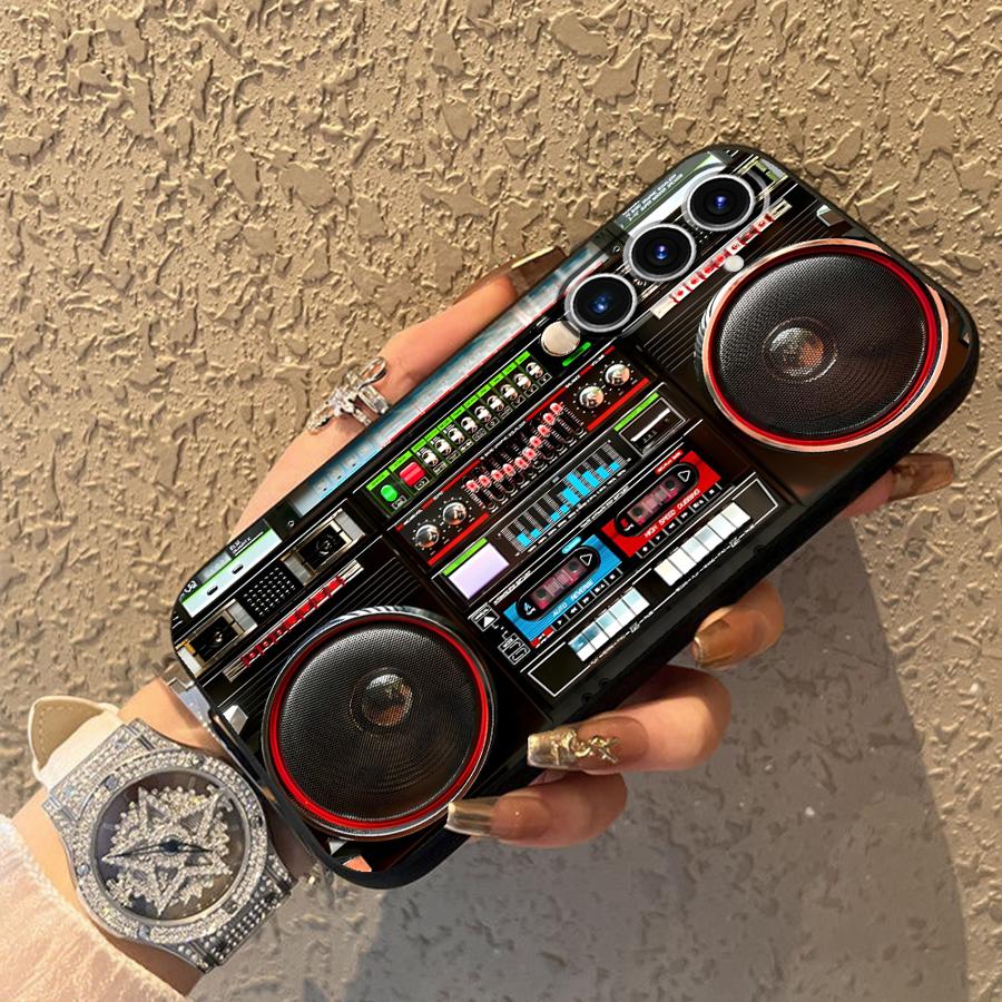 Funda de radio retro de estilo antiguo para Samsung Galaxy A53 A17 A06 A50 A57 A15 A25 A16 A37 A12 A52 A36 A73 A51 A23 A13 A55 A41 A05