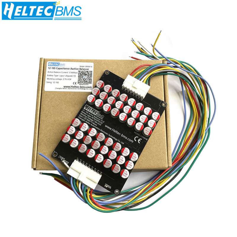 Equalizzatore Attivo a Condensatore Heltec 16S 5A, Bilanciatore per Gruppi di Batterie 12S 13S 15S, per Batterie Lifepo4, Litio, Lipo/Titanato LTO