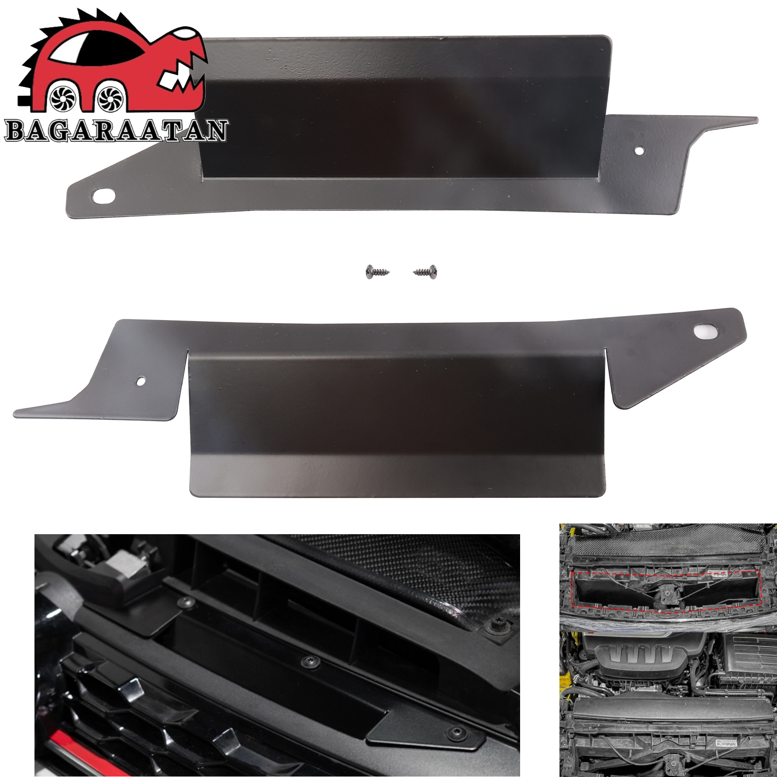 Zestaw kanałów powietrznych z przegrodą dodatkowy do VW Golf MK7 GTI / GTD / R Performance Max Grille Intake tylko przed liftingiem