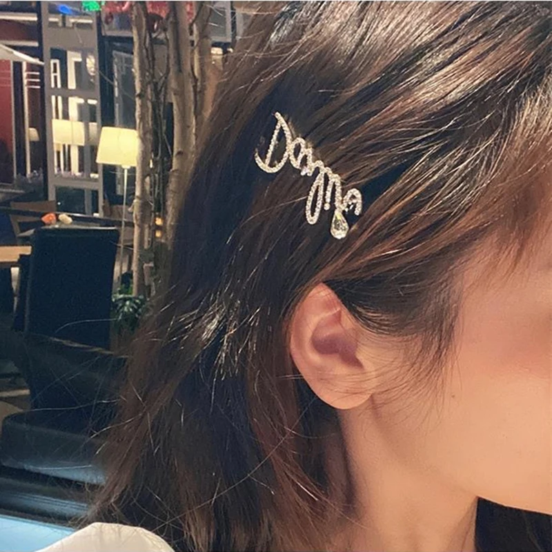 Letter Hairpins Imitation Pearl Hairpin Hair Clips For Girls Styling Tool Barrette Women Hair Accessories Jewelry Gifts