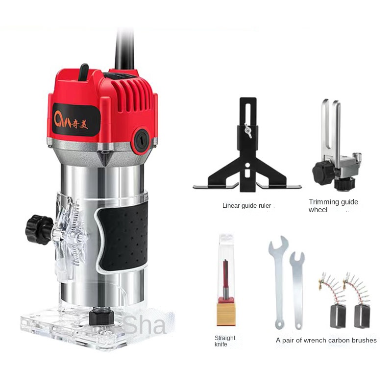 20000Rpm Pemangkas Kayu Elektrik Mesin Pemotong Slot Pengukir Kayu Mesin Pengukir Tangan Router Kayu 6.35MM