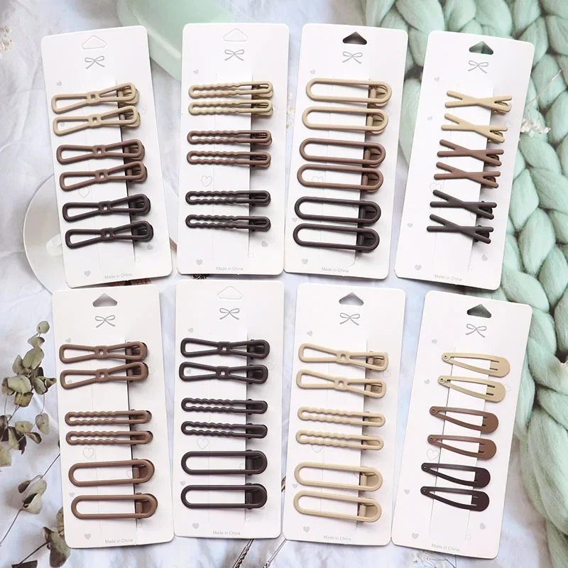 Заколки для волос Аксессуары для женщин Pinzas Para El Cabello Зажимы Pince Cheveux для девочек Pelo Корейские милые коричневые боковые заколки