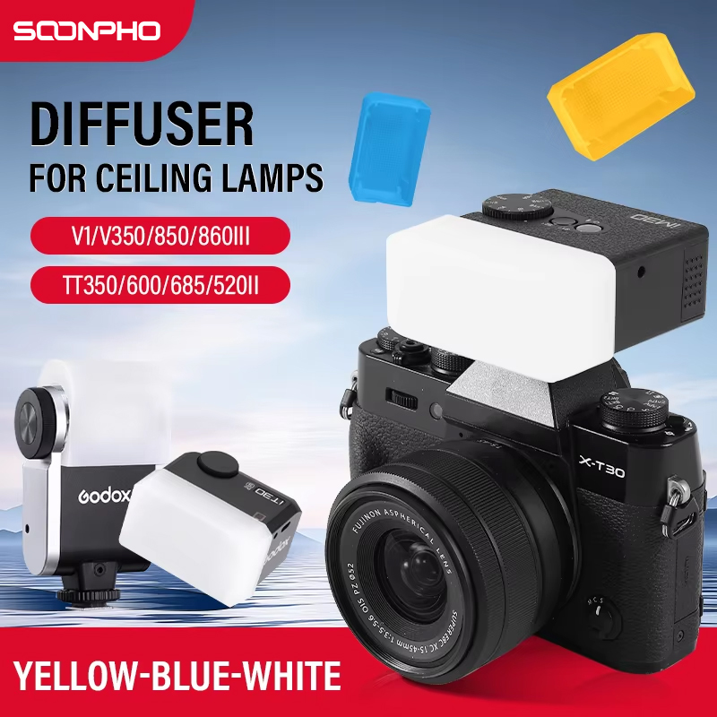 Для Godox V1 IM30 IM20 IM22 iA32 it30pro флэш-вспышка, совместимая только с белым, синим, желтым рассеивателем, софтбокс, чехол-диффузор