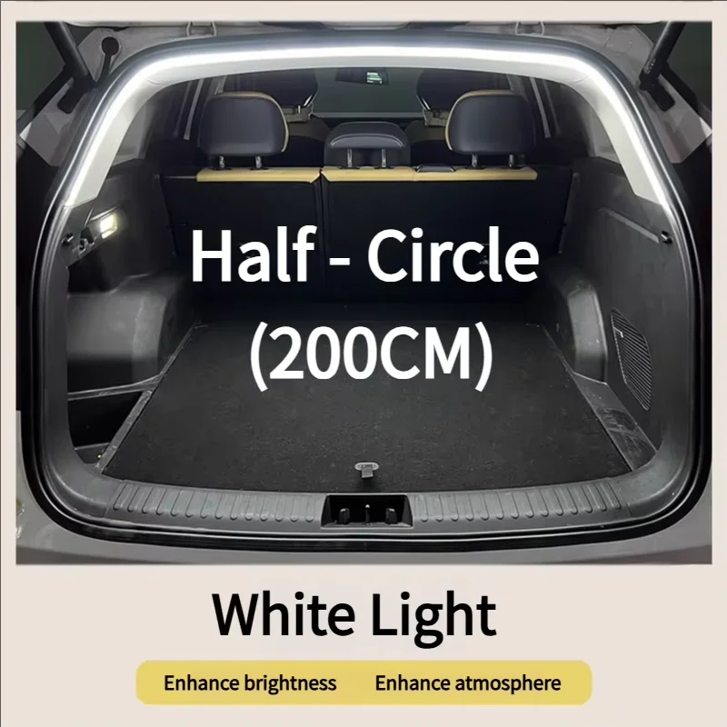 2m/4m Elastyczna listwa świetlna LED do bagażnika samochodowego, miękka, z PVC, ukryta, z automatyczną indukcją, uniwersalna do SUV/MPV