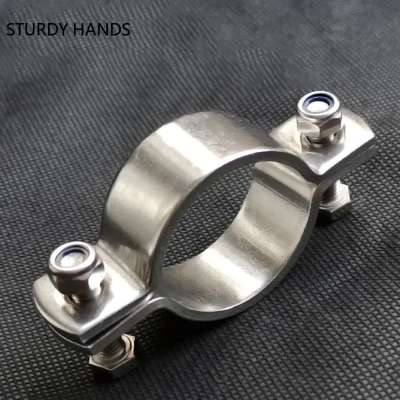 Abrazadera de tubería plana engrosada de acero inoxidable, Clip de tubería de acero personalizado, sujetador de conexión de tubería de agua de jardín, Clip fijo, Hardware
