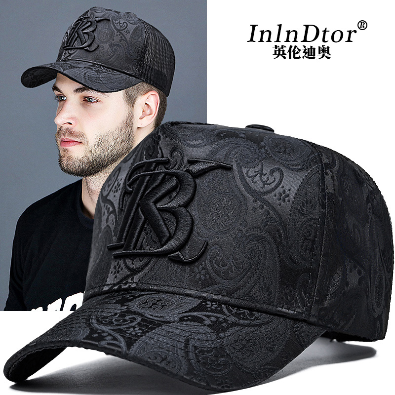 2024 Mode Stickerei High Top Baseball Cap Herren Cashew Print Outdoor Casual Cap Gesicht Trim vier Jahreszeiten