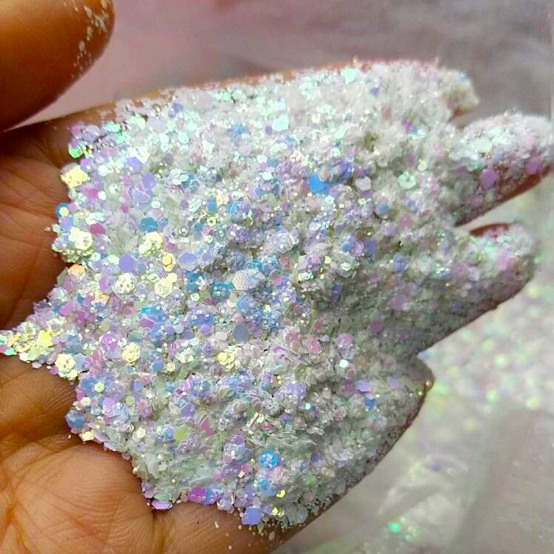 Paillettes caméléon hexagonales pour les ongles, démontrent mixtes, pour document, manucure, # M9, 50g
