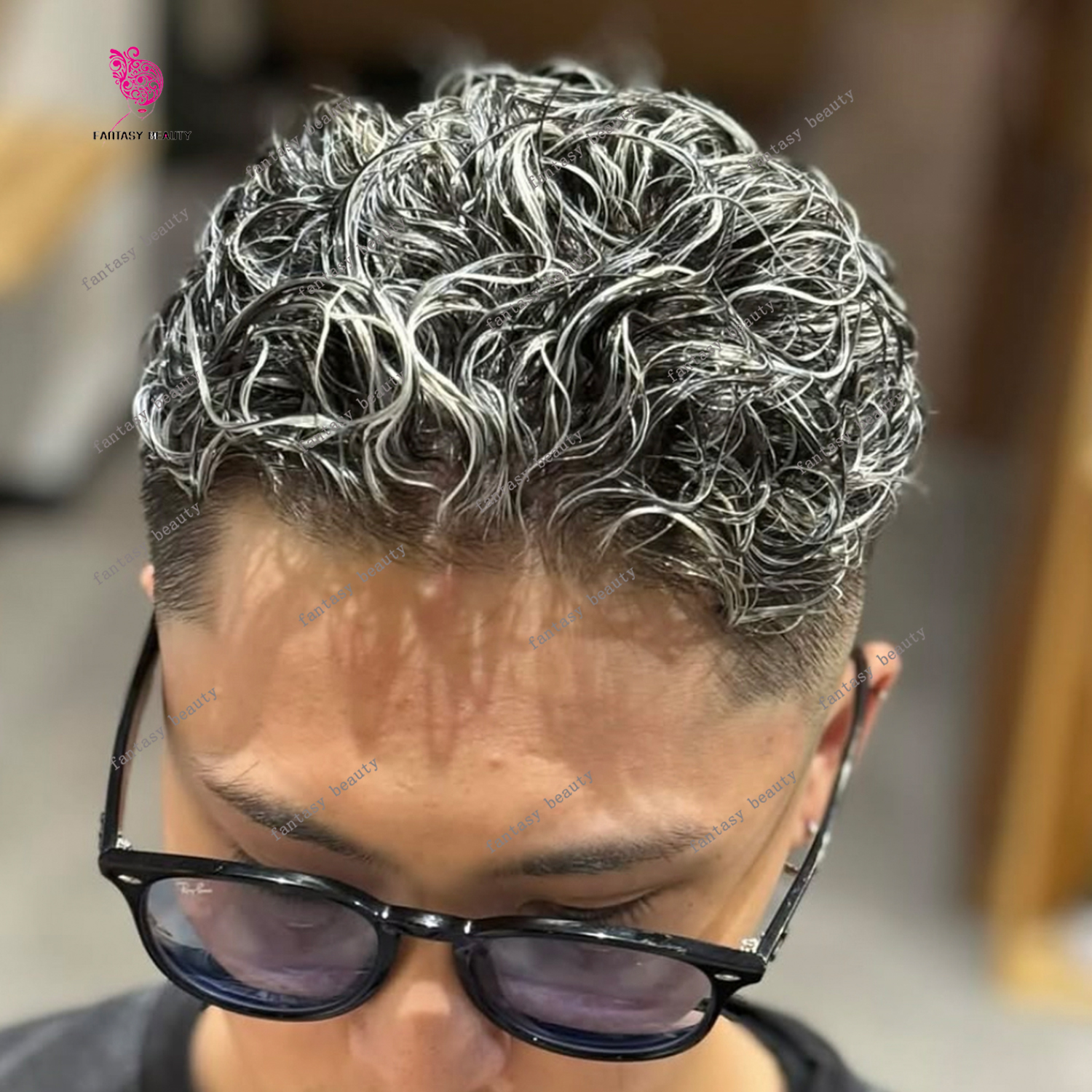 30mm onda cinza 1b65 1b20 peruca masculina marrom escuro preto homem 100% peruca de cabelo humano pele super fina 0.1mm pu prótese capilar baratas