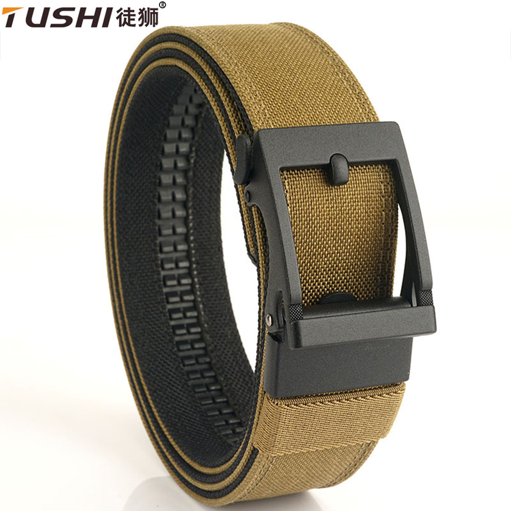 Tushi Leger Stijl Gevechtsriem Quick Release Gun Opknoping Tactische Riem Mode Zwarte Heren Canvas Militaire Riem Buiten Jagen